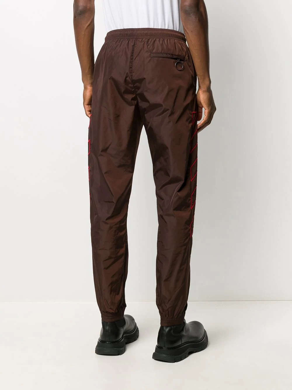 Diagonals embroidered track pants - 4