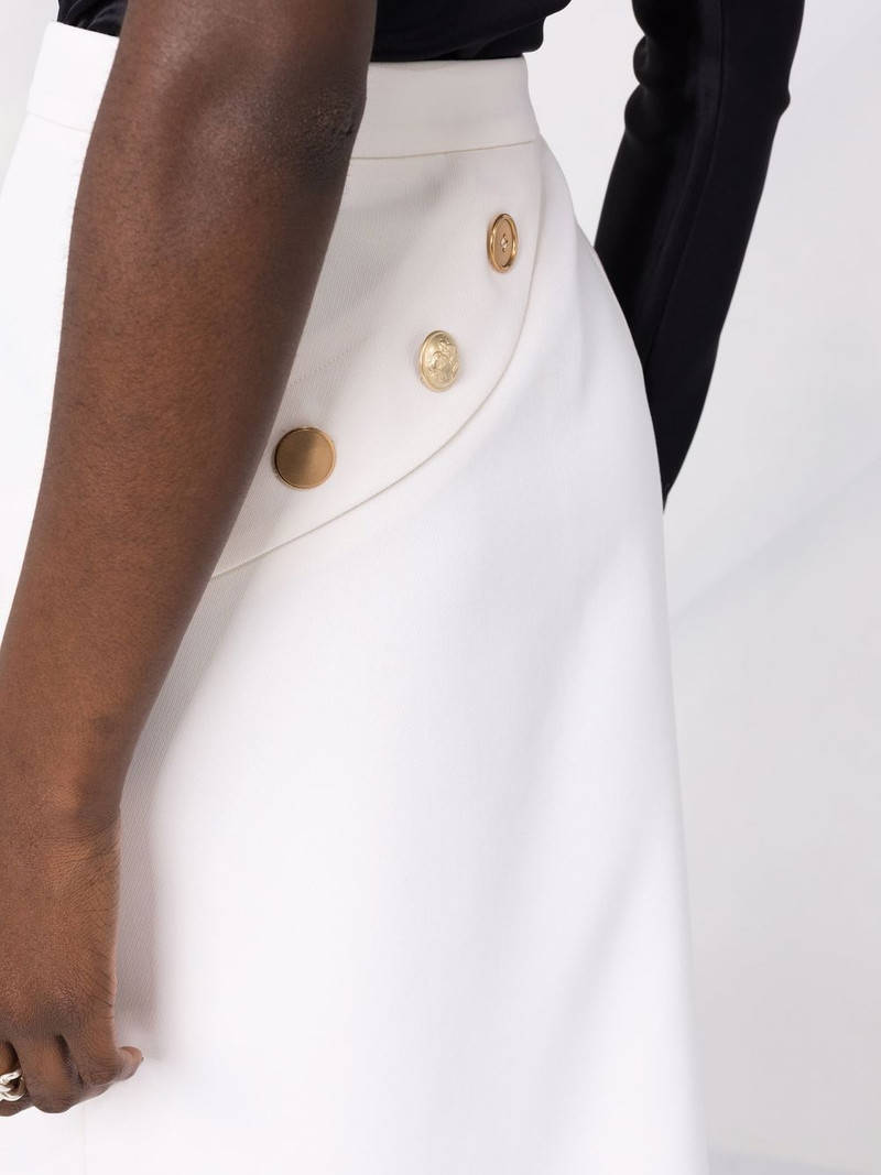 high-waisted asymmetric-hem skirt 3