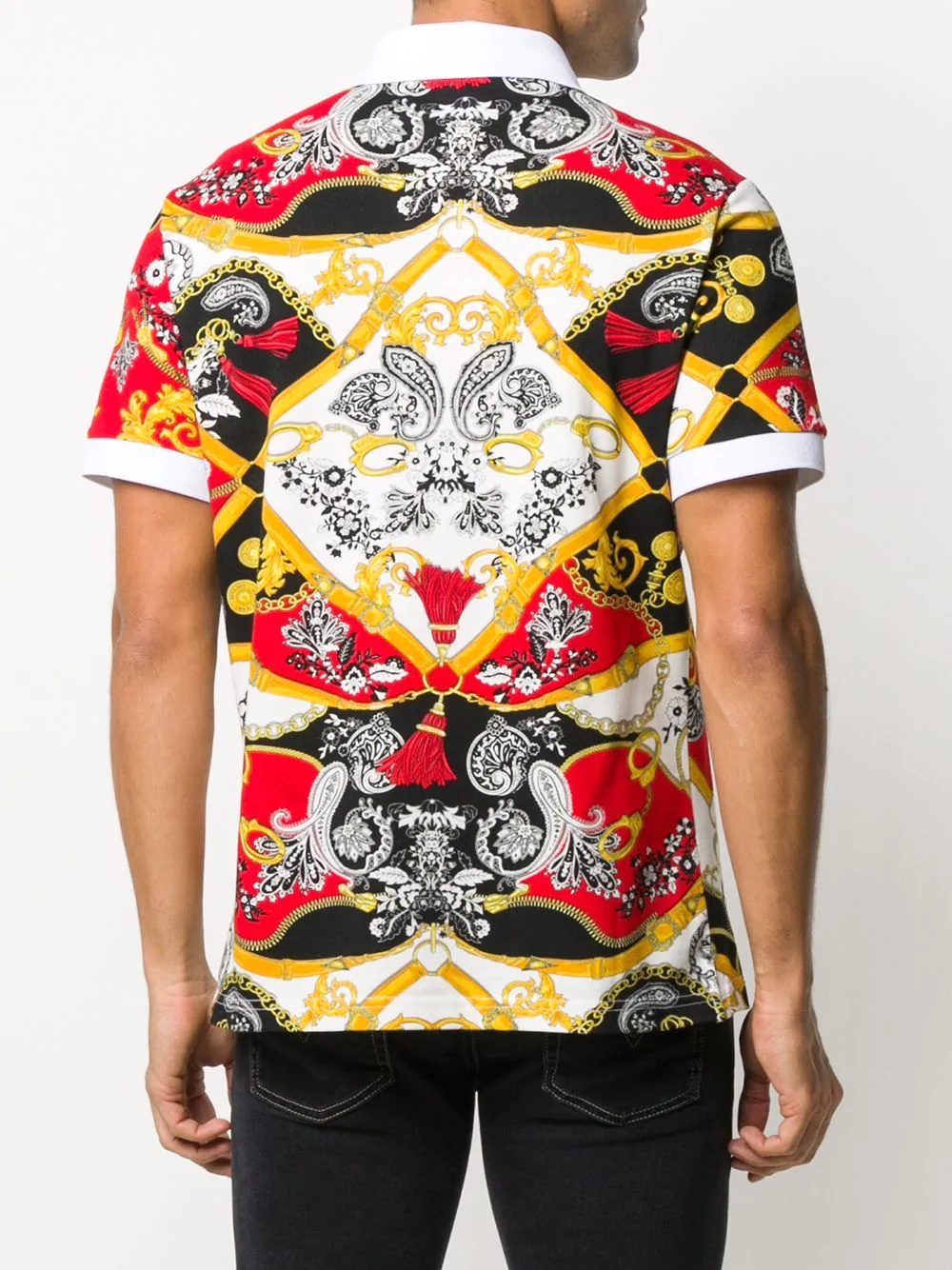 chains-print polo shirt - 4