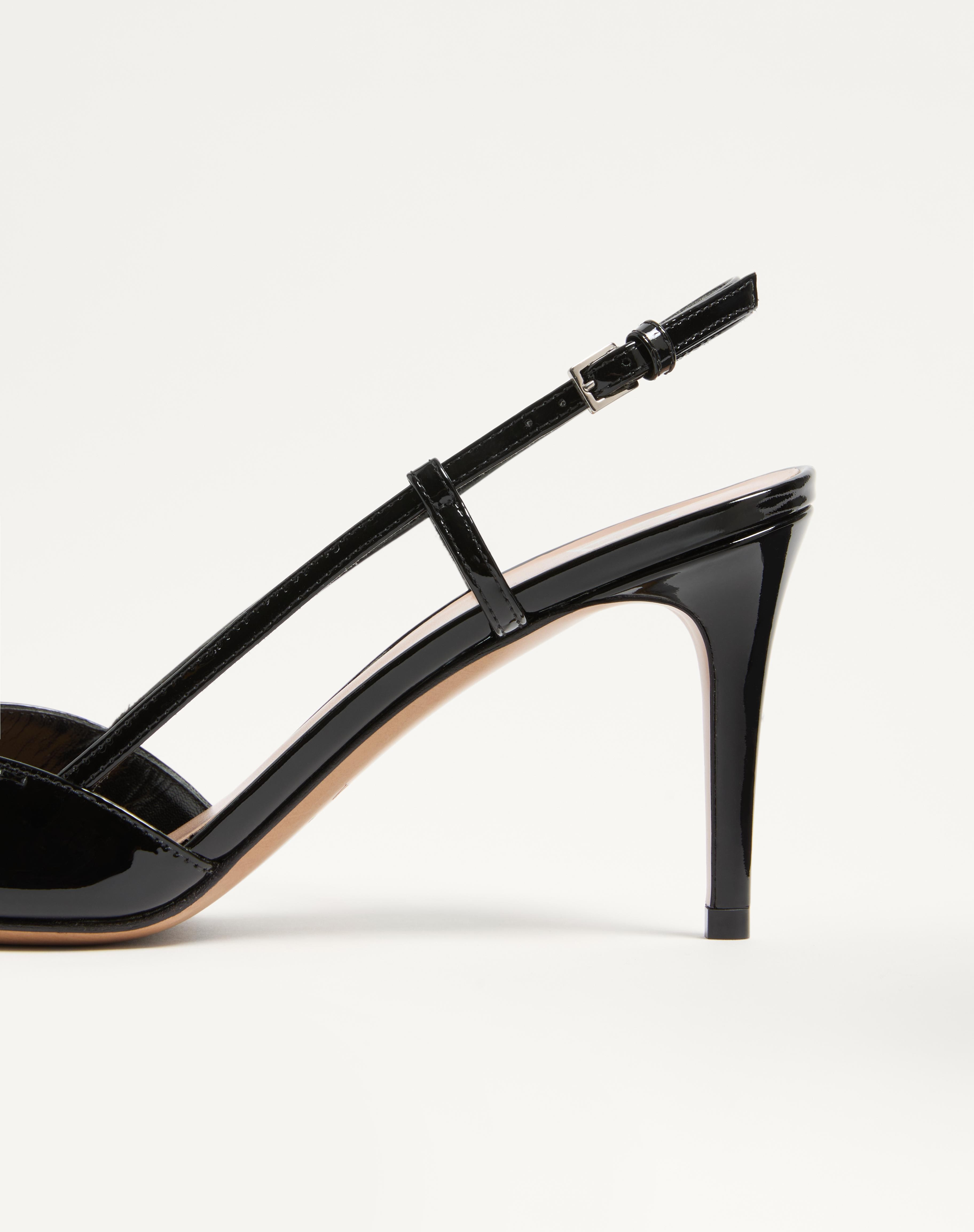 VLOGO SIGNATURE PATENT LEATHER SLINGBACK PUMP 80MM / 3.15 IN. - 7