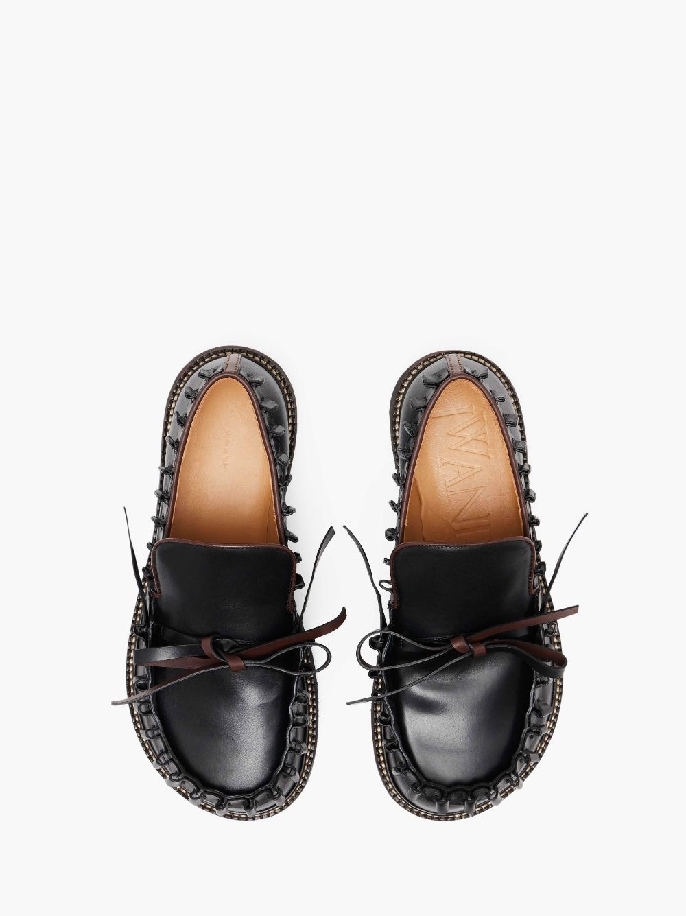 RUFFLE LEATHER MOCCASINS - 4