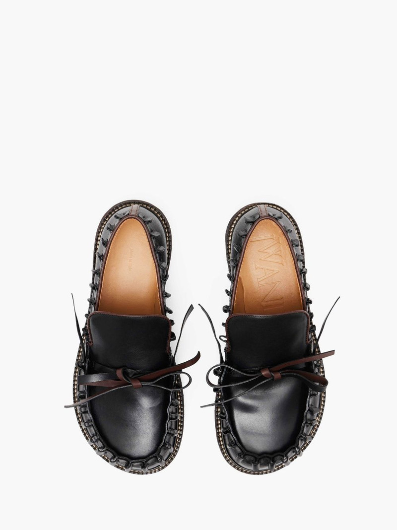 RUFFLE LEATHER MOCCASINS 4