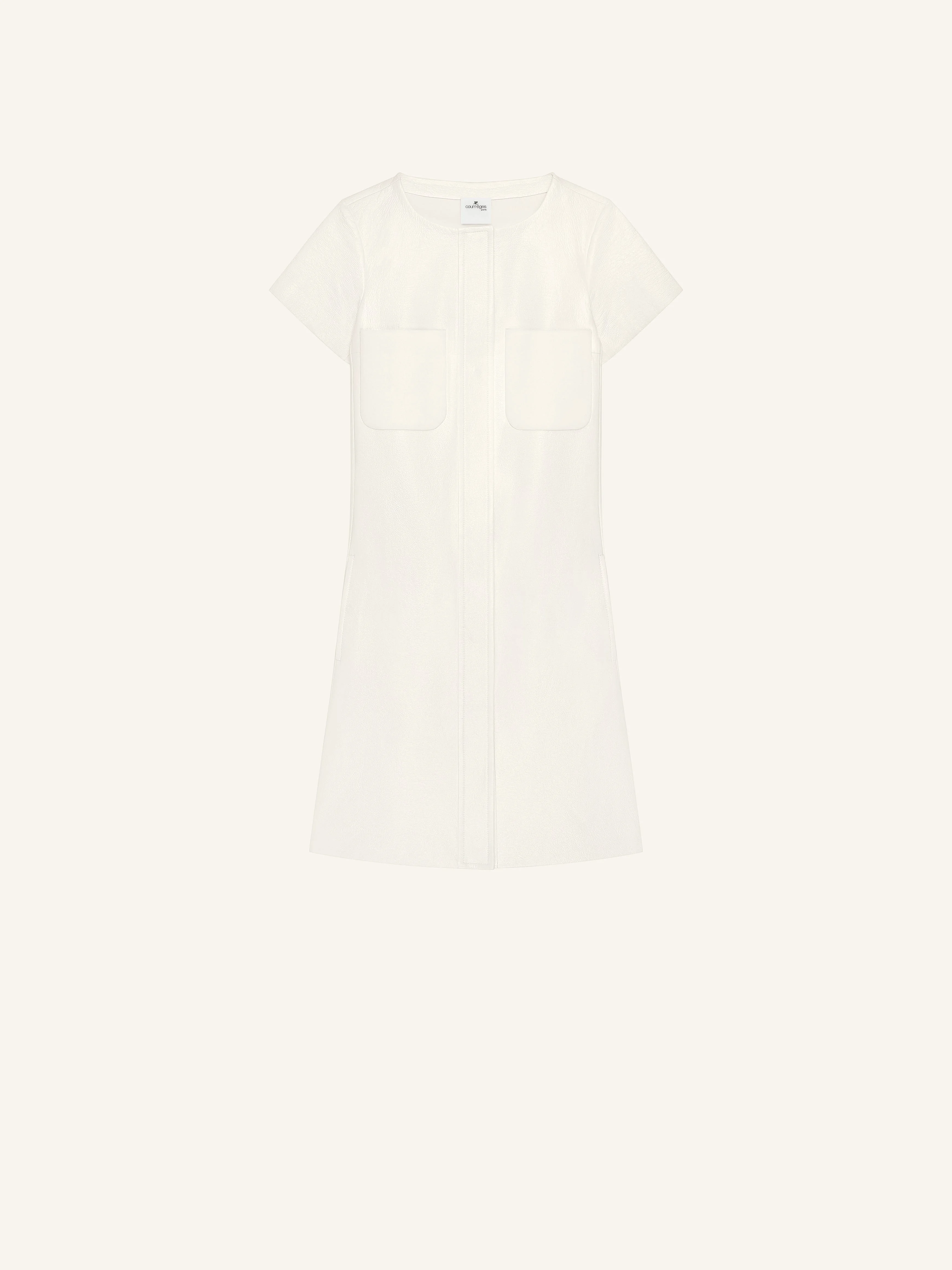 2-POCKET VINYL SHORT DRESS - 1