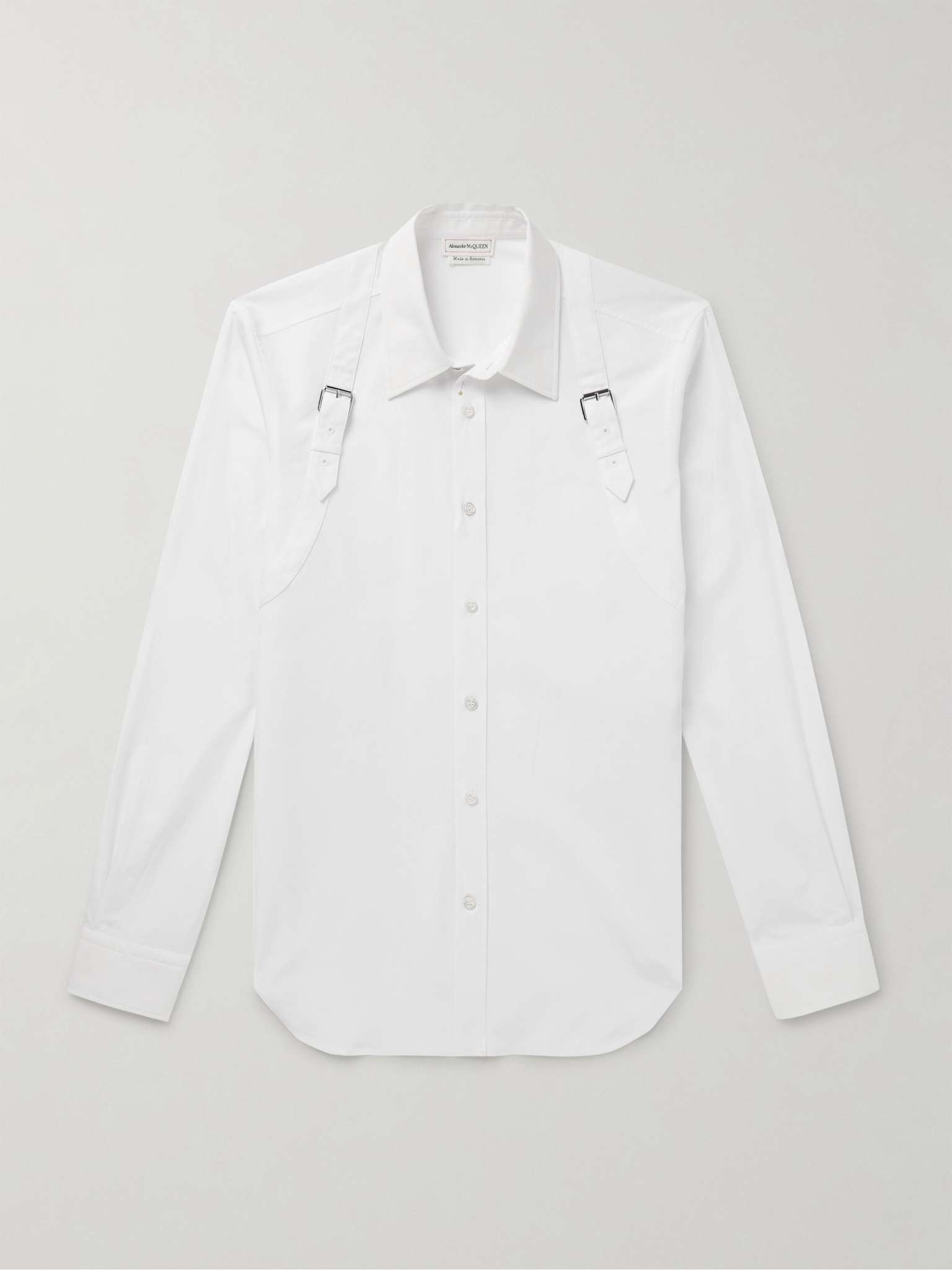 Harness-Detailed Cotton-Poplin Shirt - 1