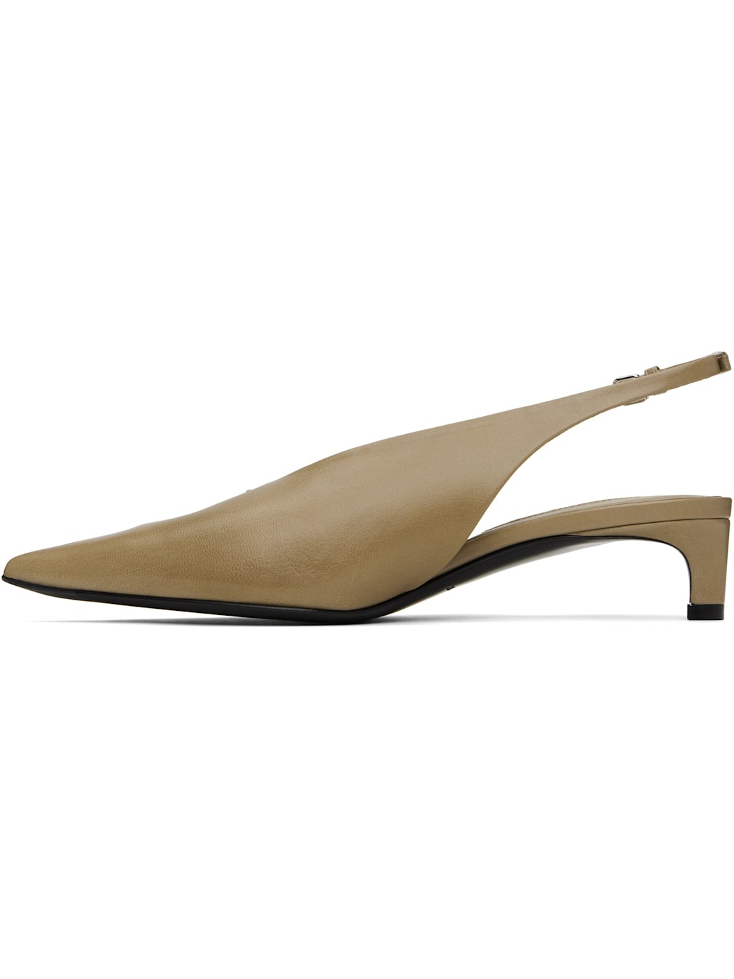 Beige Sling Back Heels - 3