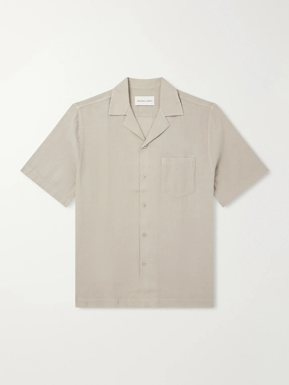 Angelo Camp-Collar Linen Shirt - 1
