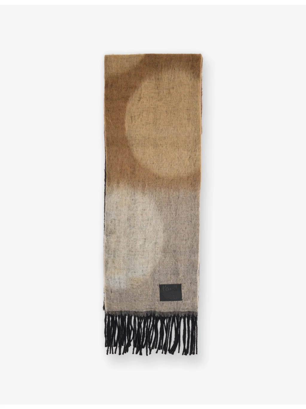Polka-Dot Fringed-Trim Wool-Blend Scarf - 1