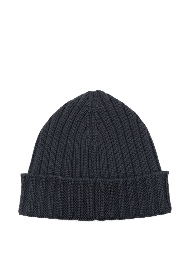C.P. Company ribbed logo-patch beanie outlook
