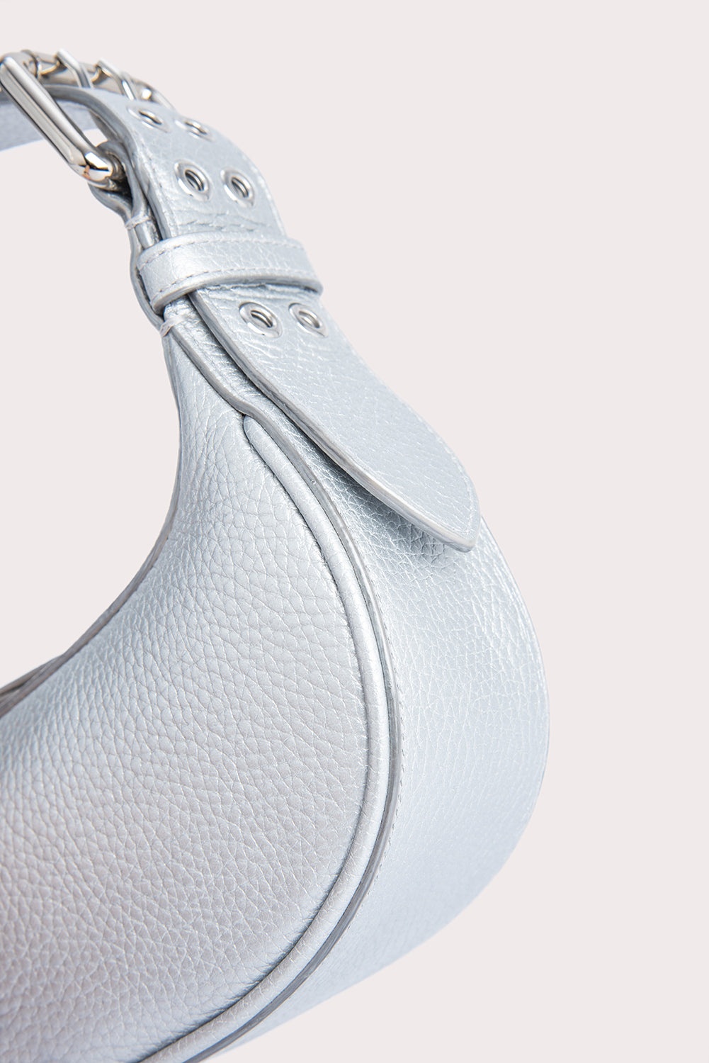 Mini Soho Silver Flat Grain Leather - 5