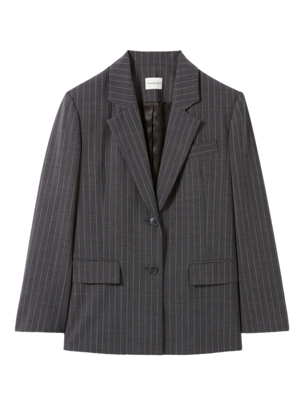 pinstripe single-breasted blazer - 1