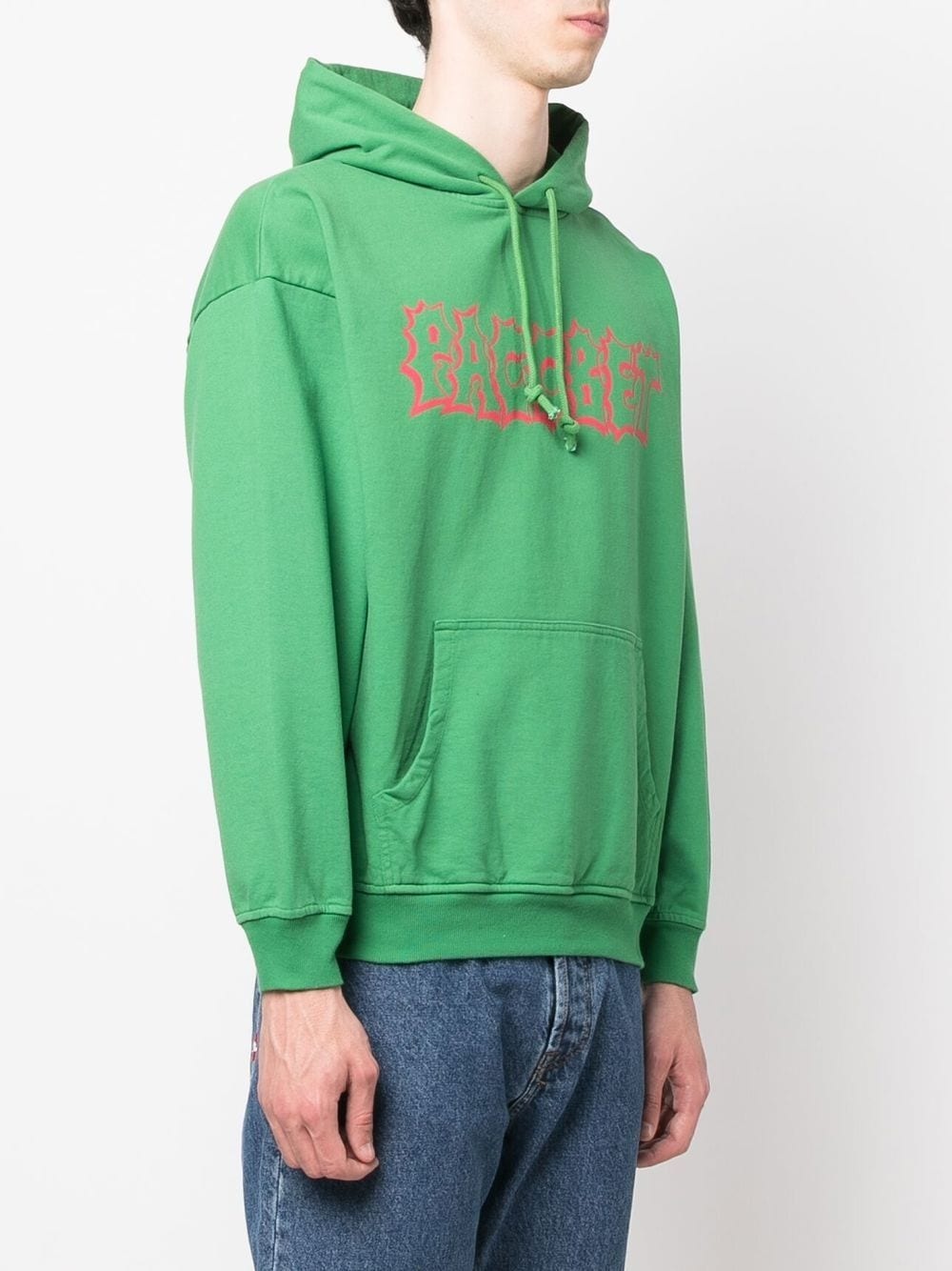 logo-print drawstring hoodie - 3