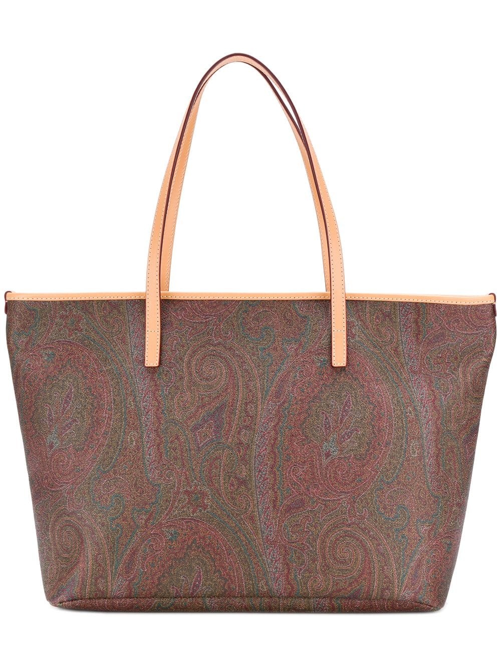 paisley print tote bag - 1