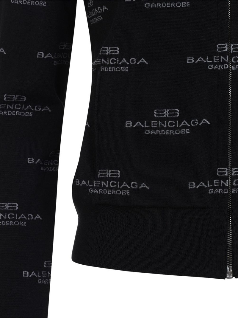 logo-jacquard cardigan 4