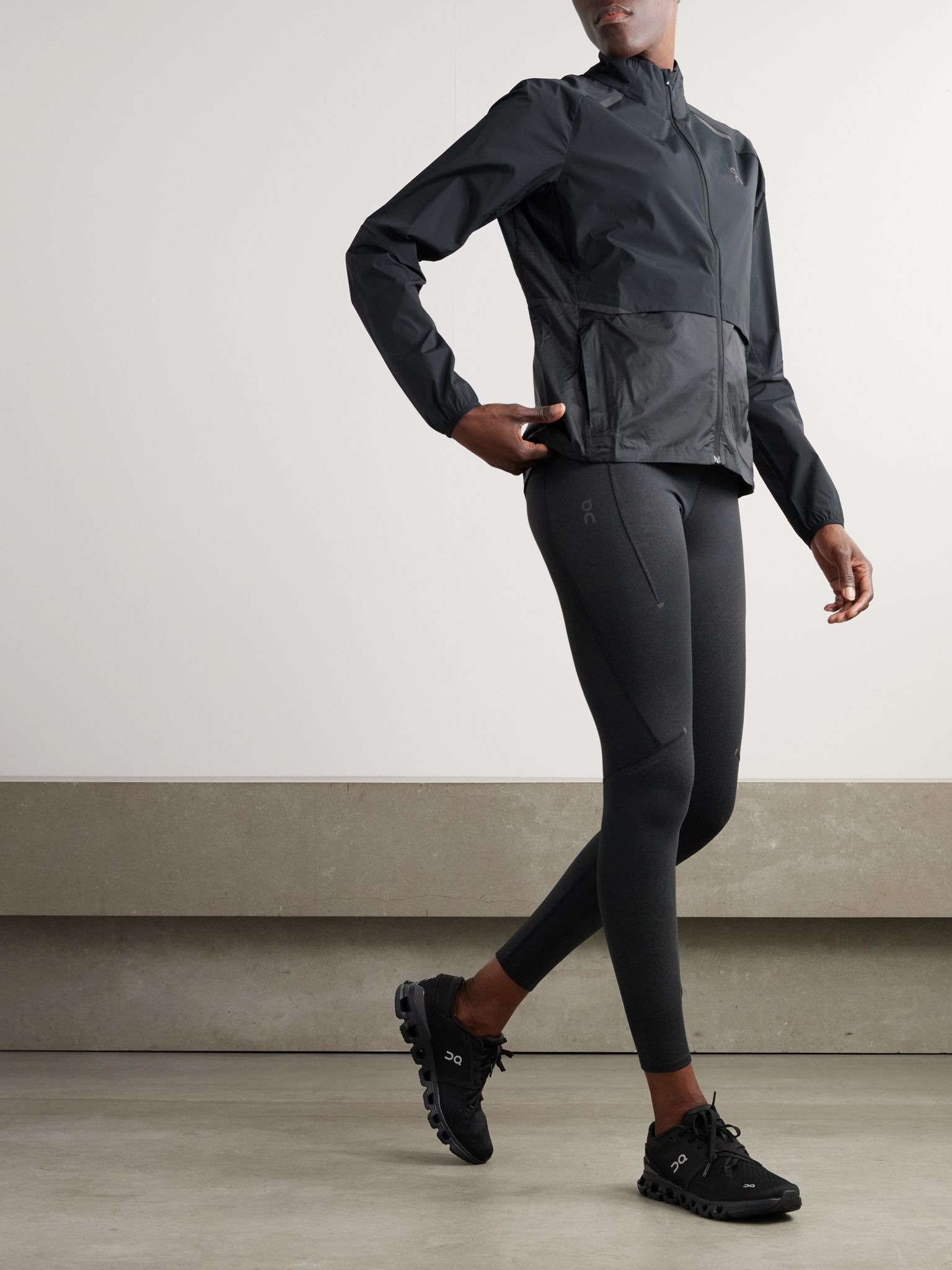Weather layered recycled-shell jacket Black - 2