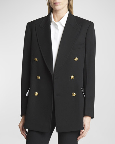 Victoria Beckham Golden-Button Double-Breasted Jacket outlook
