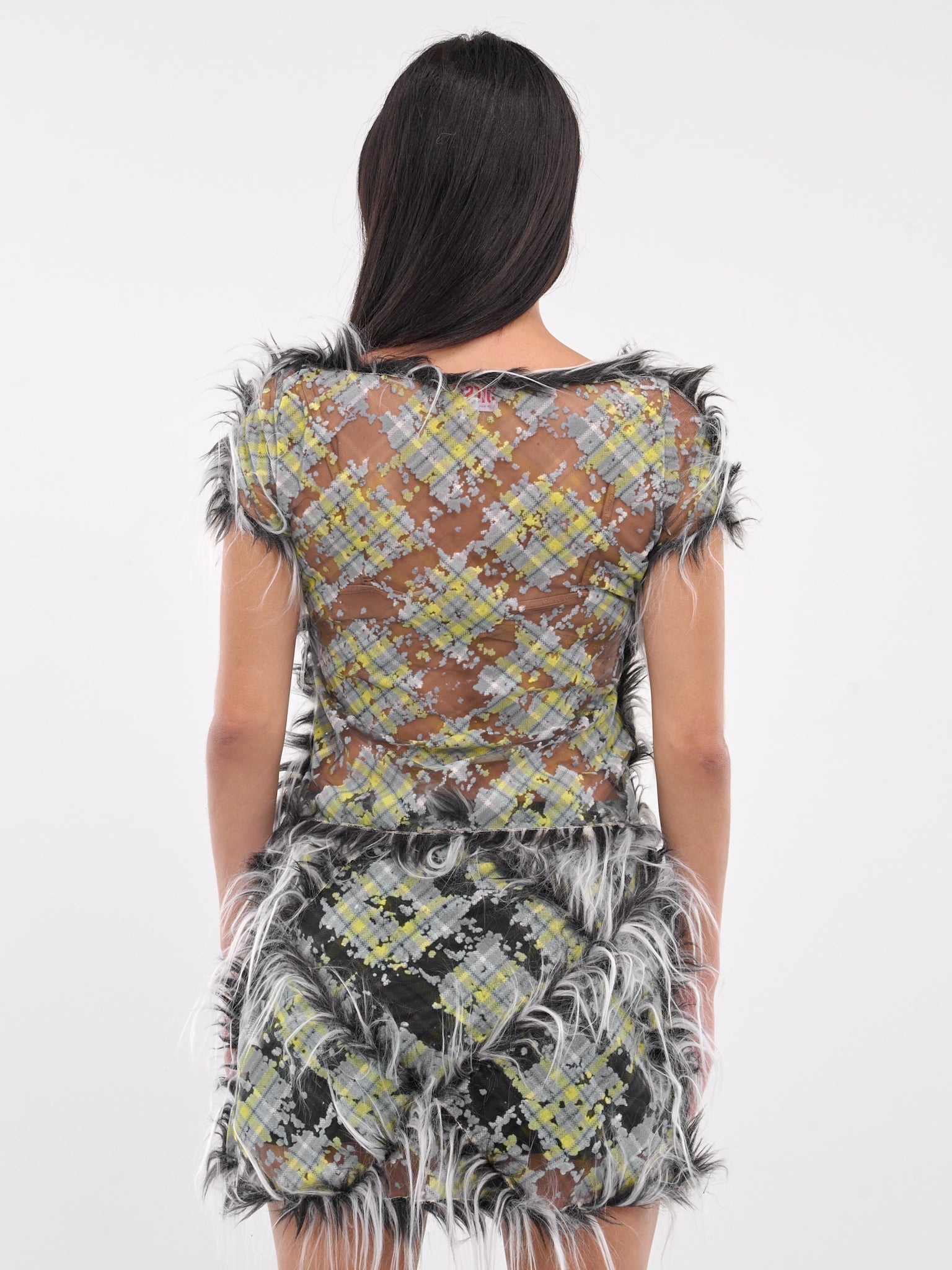 Sheer Faux Fur Top - 3