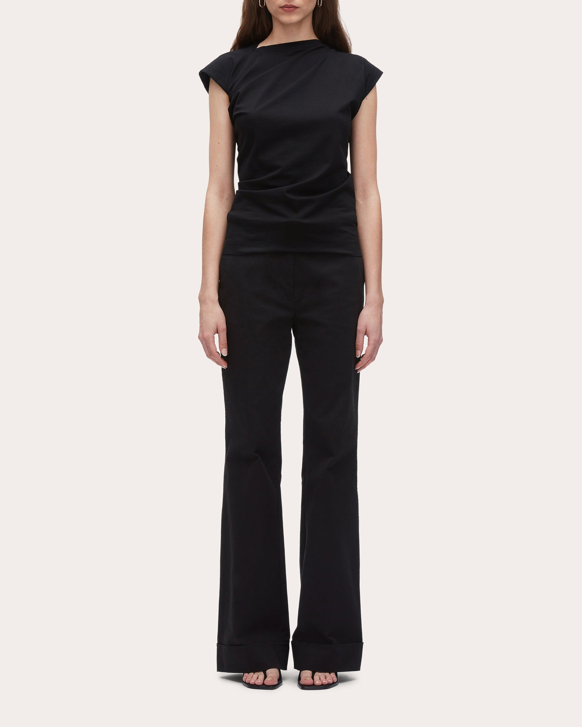 Asymmetric Draped Cotton-Jersey T-Shirt - 5