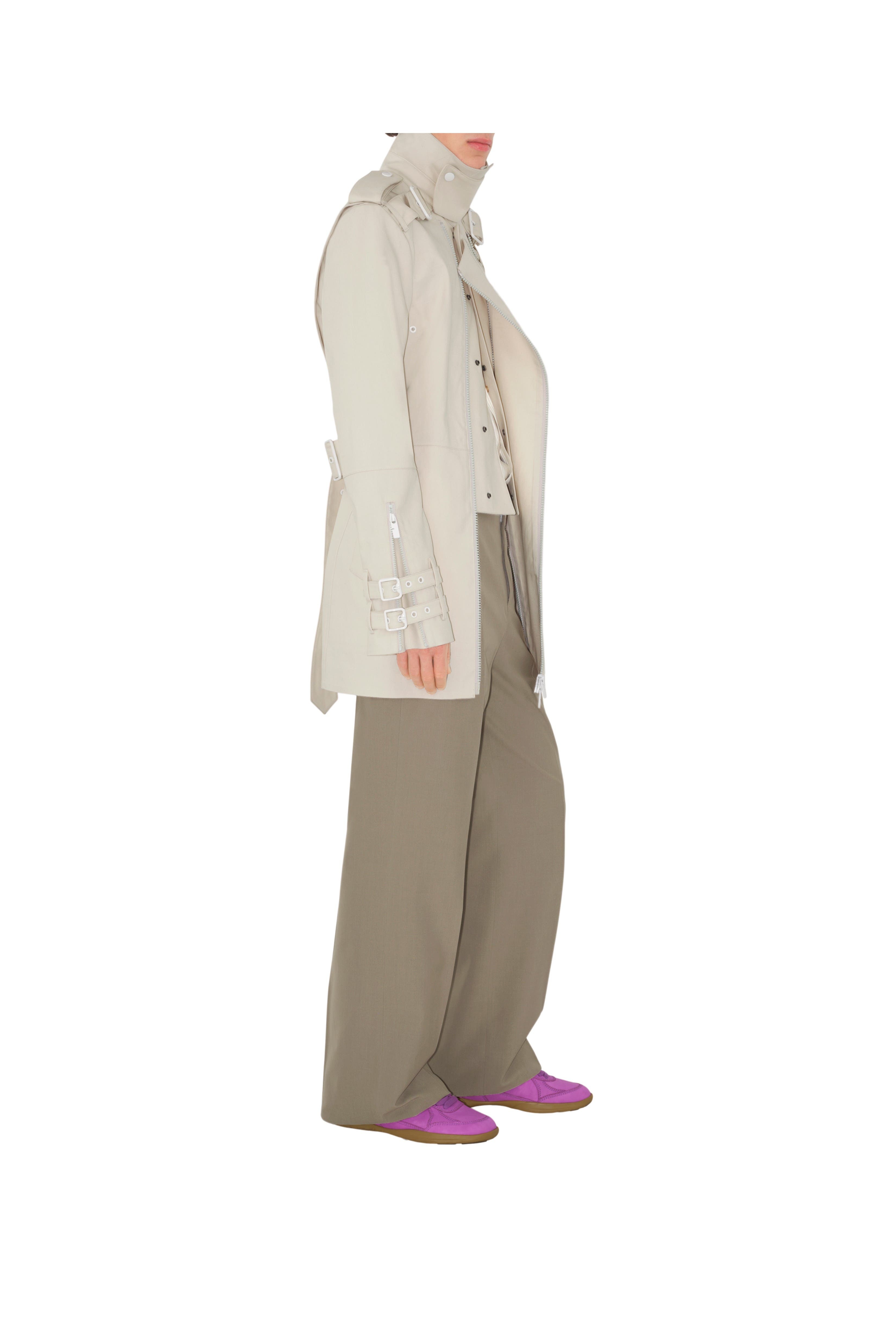 burberry Bonded Cotton Trench Jacket in Sail at Nordstrom - 4