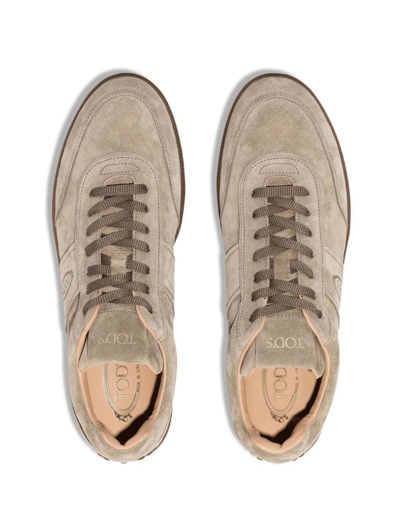 panelled low top sneakers - 4