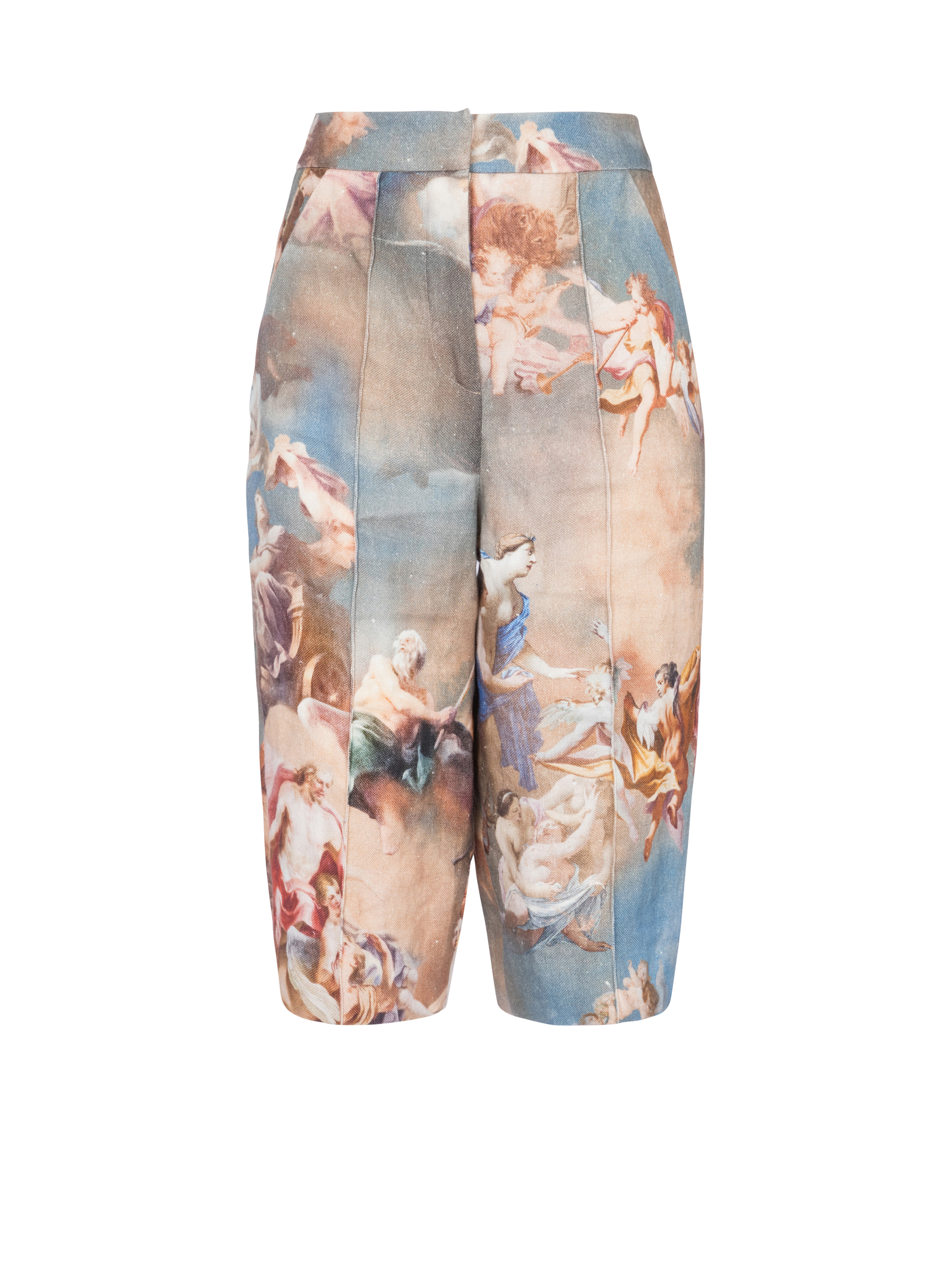 Sky printed canvas Bermuda shorts - 1