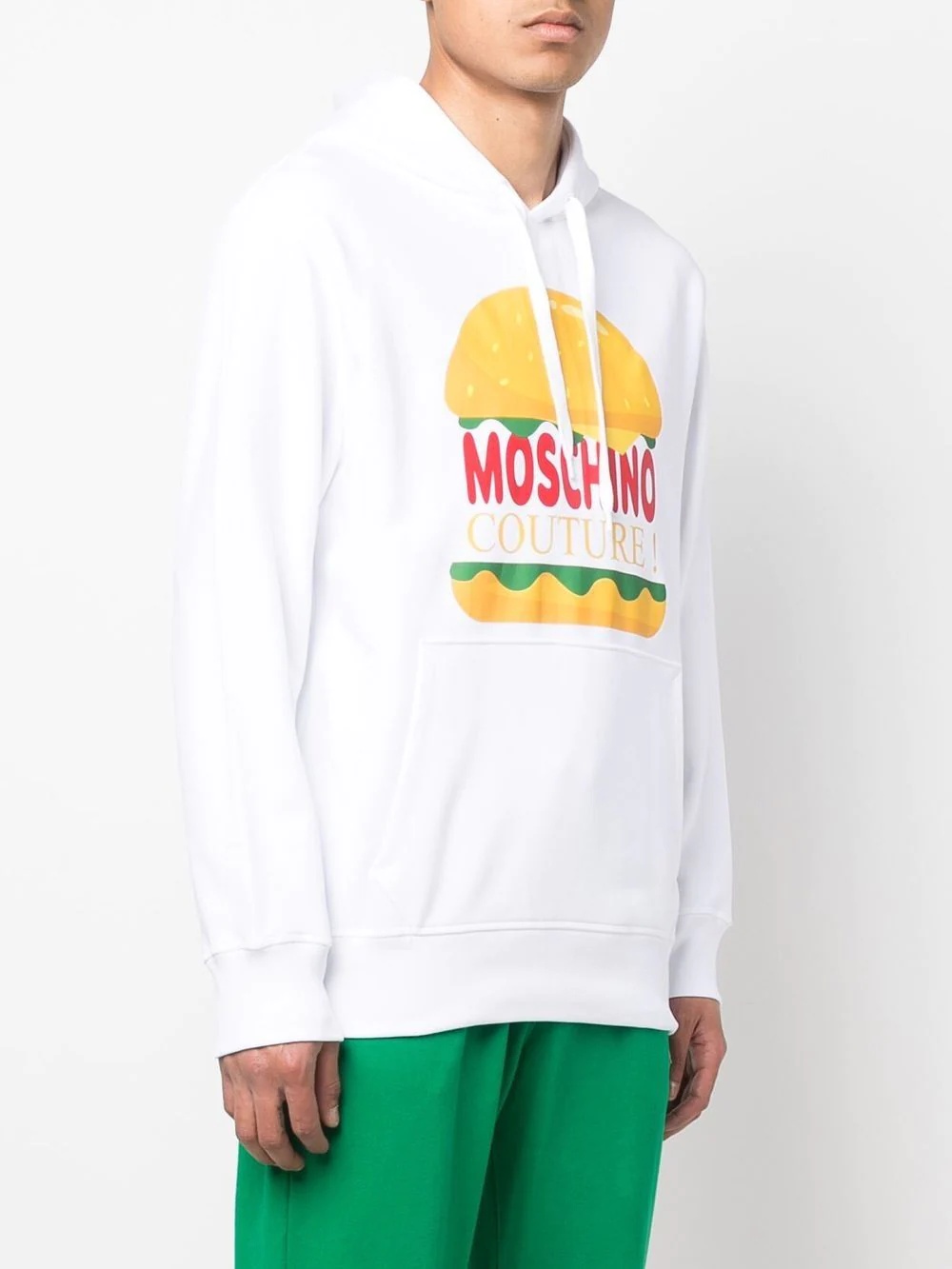 burger-logo print hoodie - 3