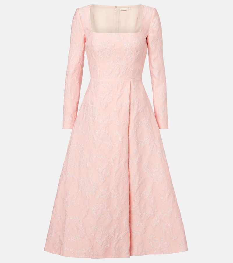 Glenda embroidered crêpe midi dress 1