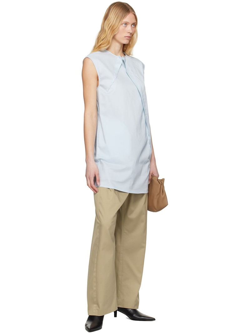 MM6 Maison Margiela Beige Light Cotton Twill Darting Trousers outlook