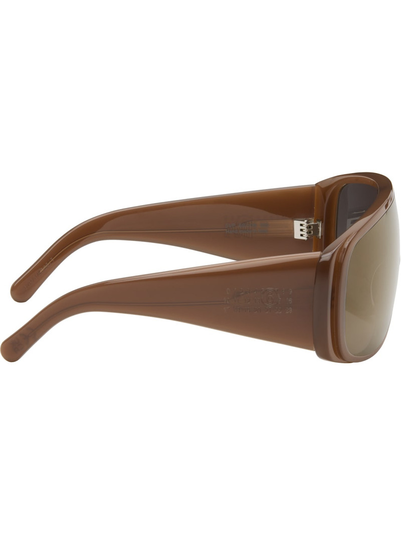 MM6 Maison Margiela Brown Mask Sunglasses outlook