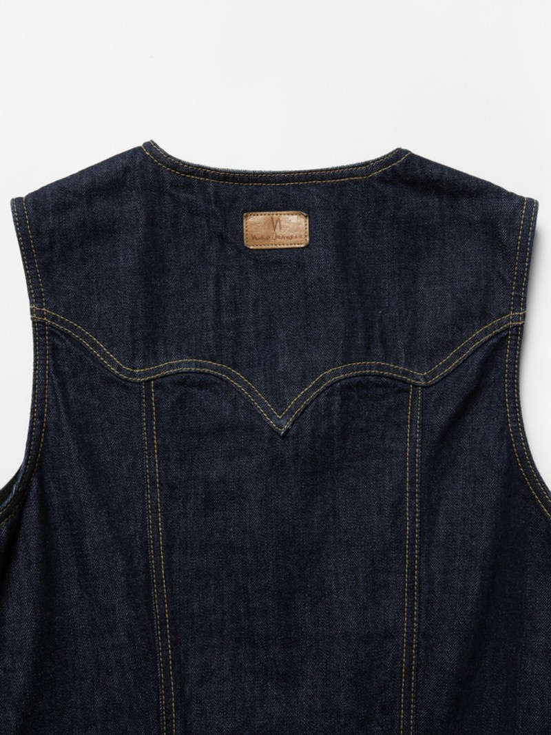 Ina Denim Dress One Wash Dark Blue 6