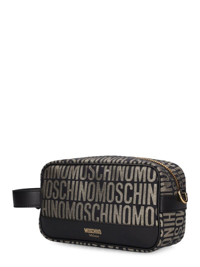 Moschino Moschino logo jacquard toiletry bag outlook