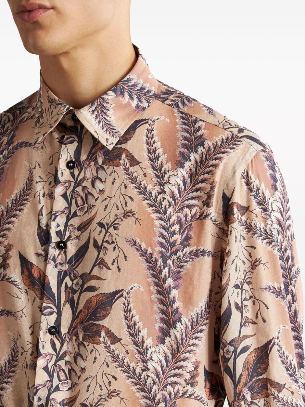 floral-print cotton shirt - 5