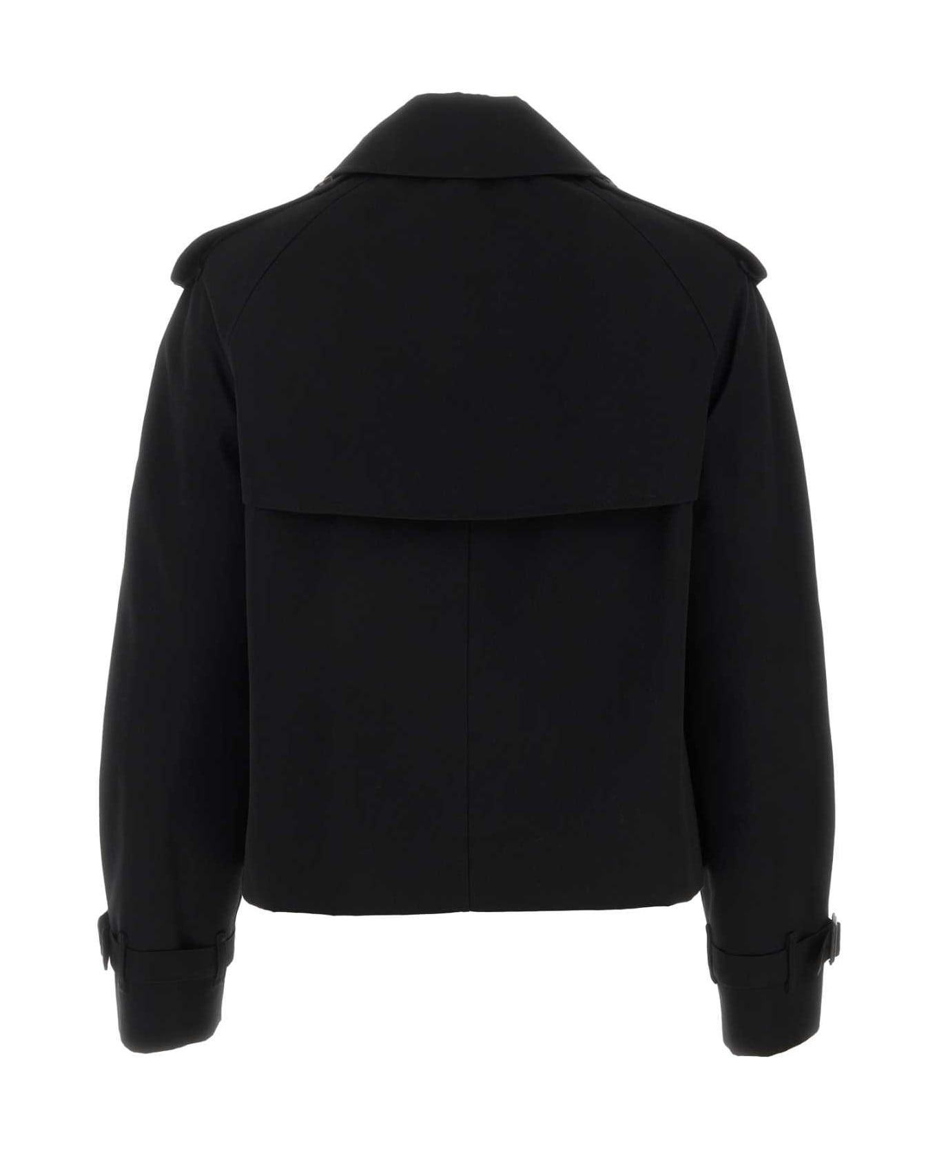 Black Gabardine Trench - 2
