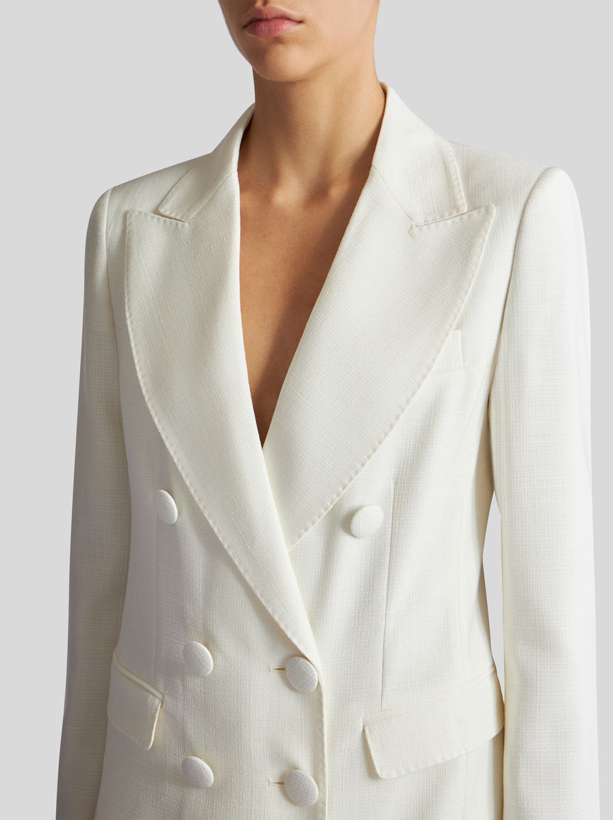 Etro DOUBLE-BREASTED JACKET IN SHOT FABRIC | REVERSIBLE