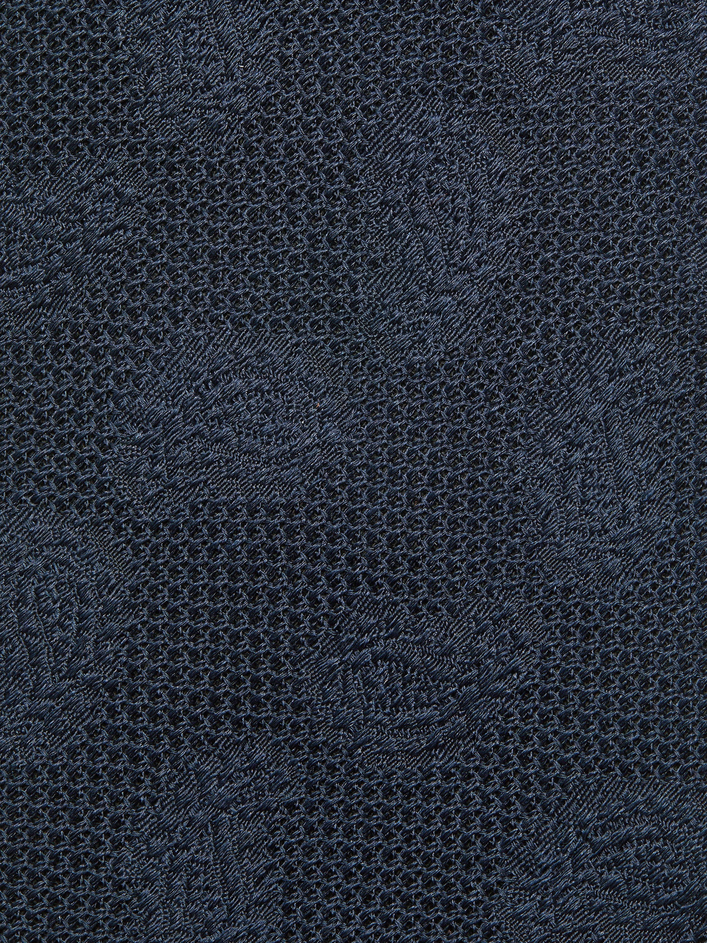 DARK BLUE SILK TIE - 2