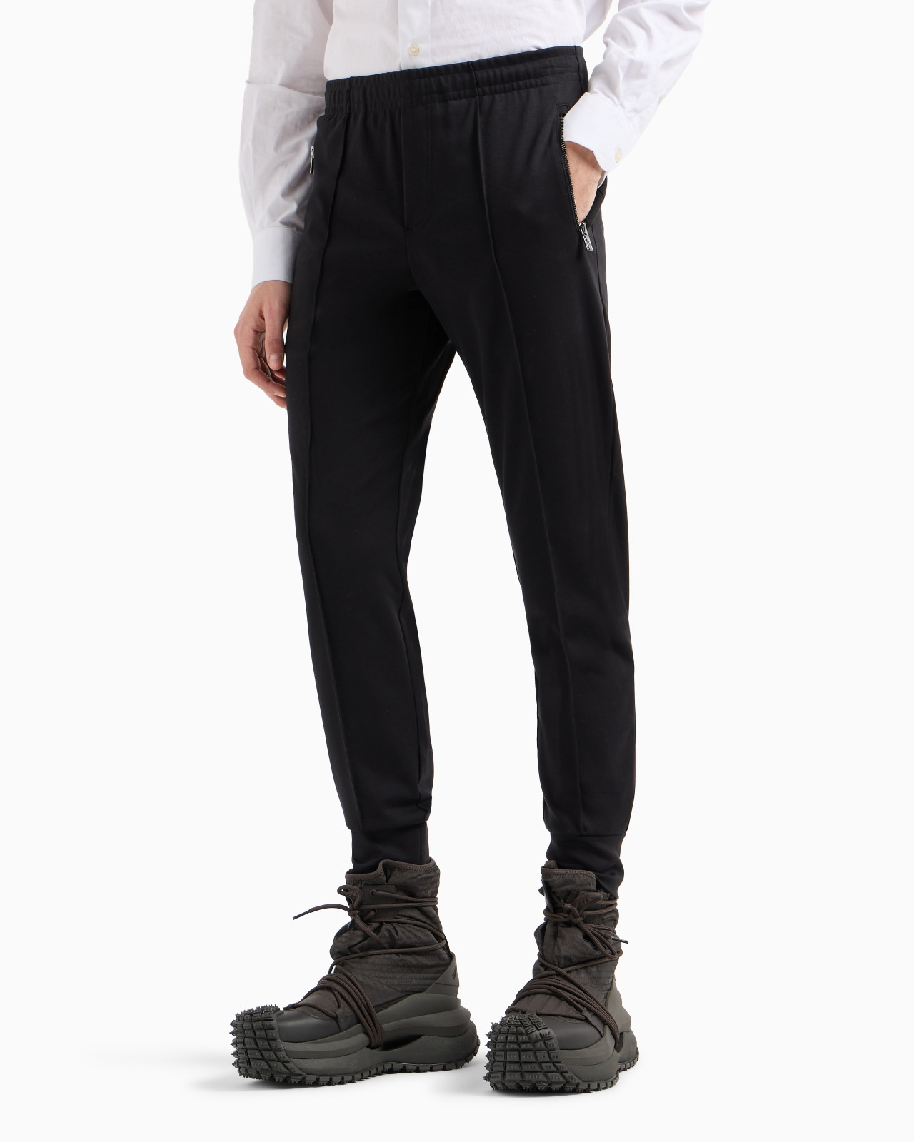 PONTE-DI-ROMA FABRIC JOGGERS - 4