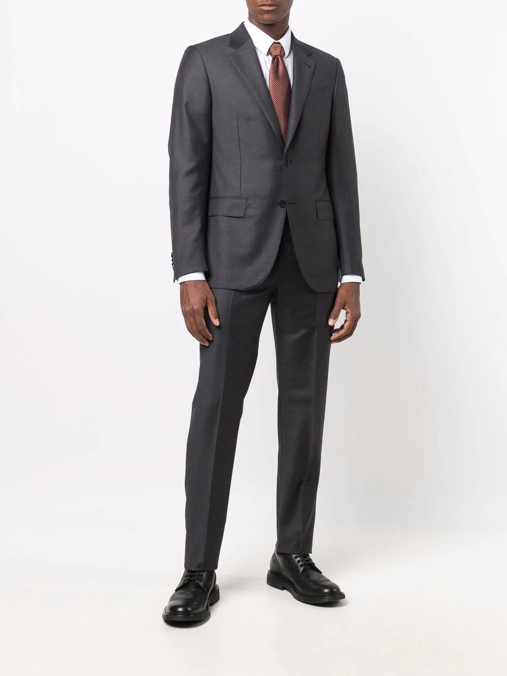 slim-cut single-breasted suit - 2