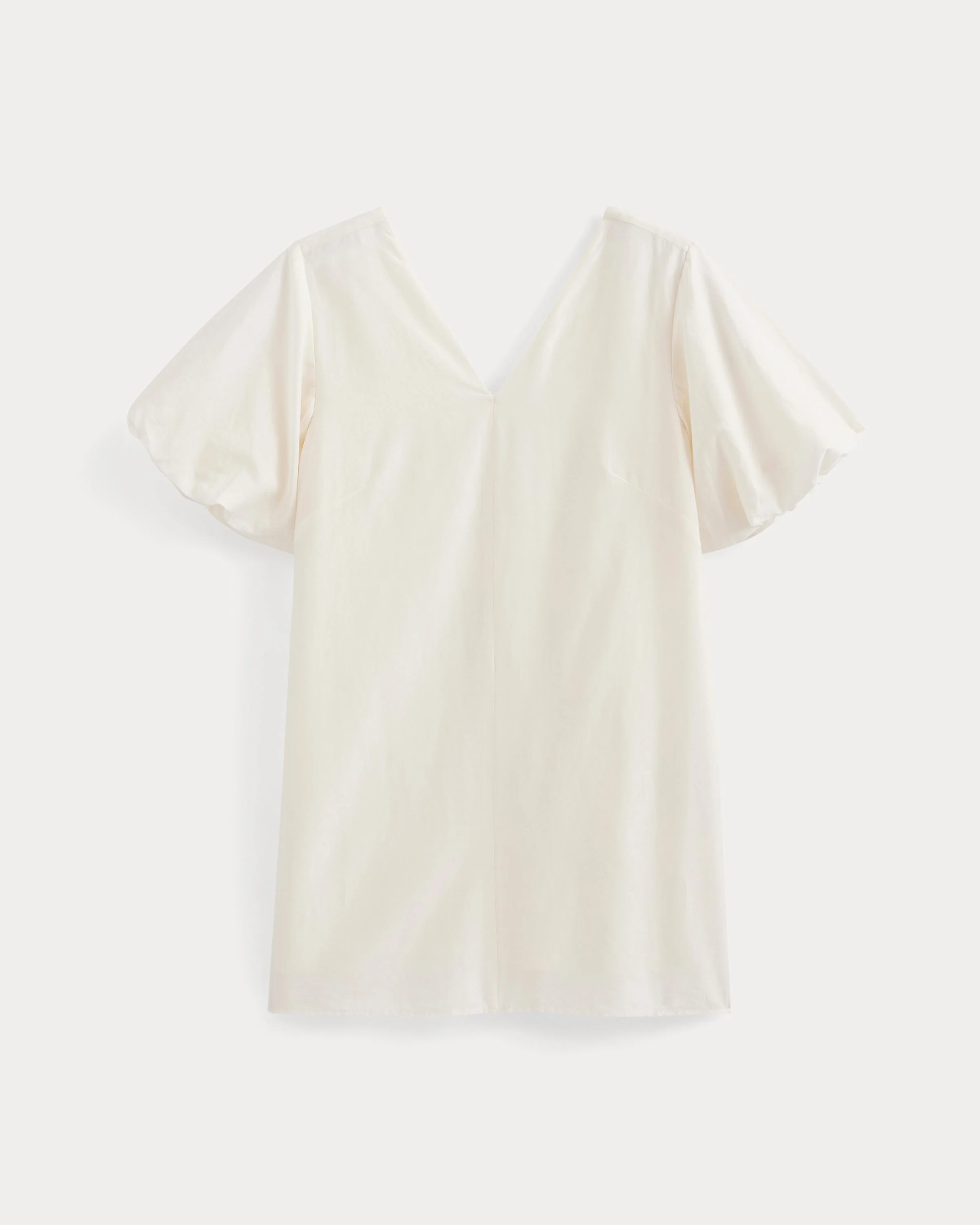 BUBBLE-SLEEVE MINI DRESS IN COTTON SILK VOILE - 1