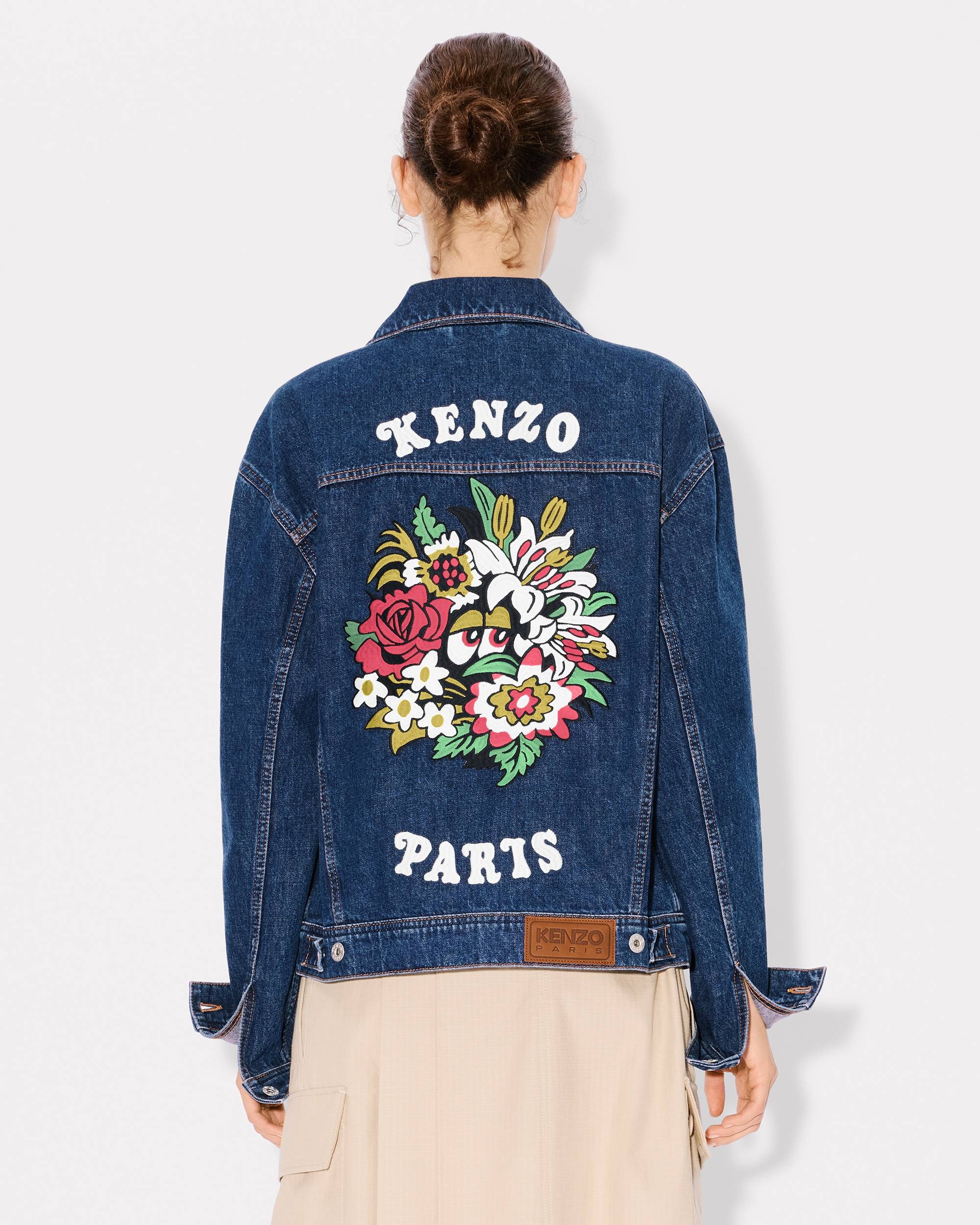 'KENZO by Verdy'  embroidered trucker jacket in japanese denim - 5