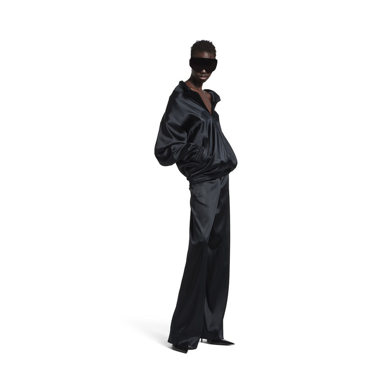 BALENCIAGA Women's Off-shoulder Tracksuit Jacket in Black outlook