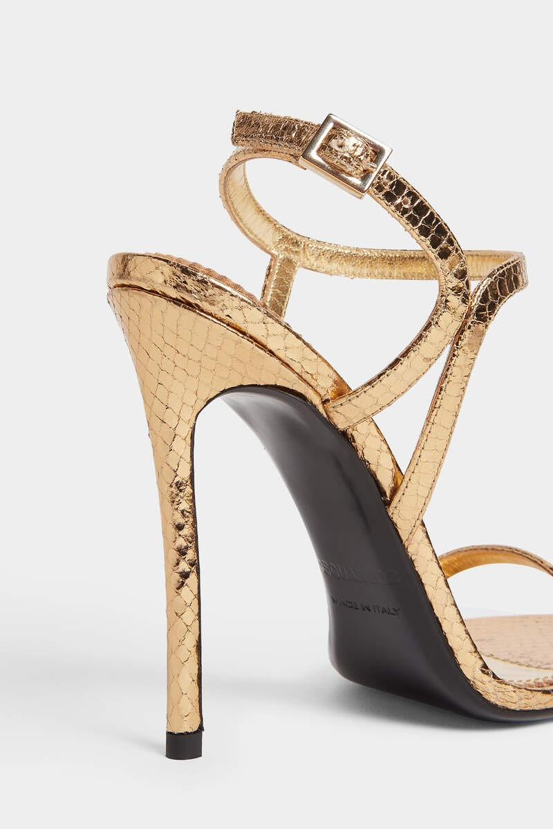 DOUBLE D HEELED LEATHER SANDALS 5