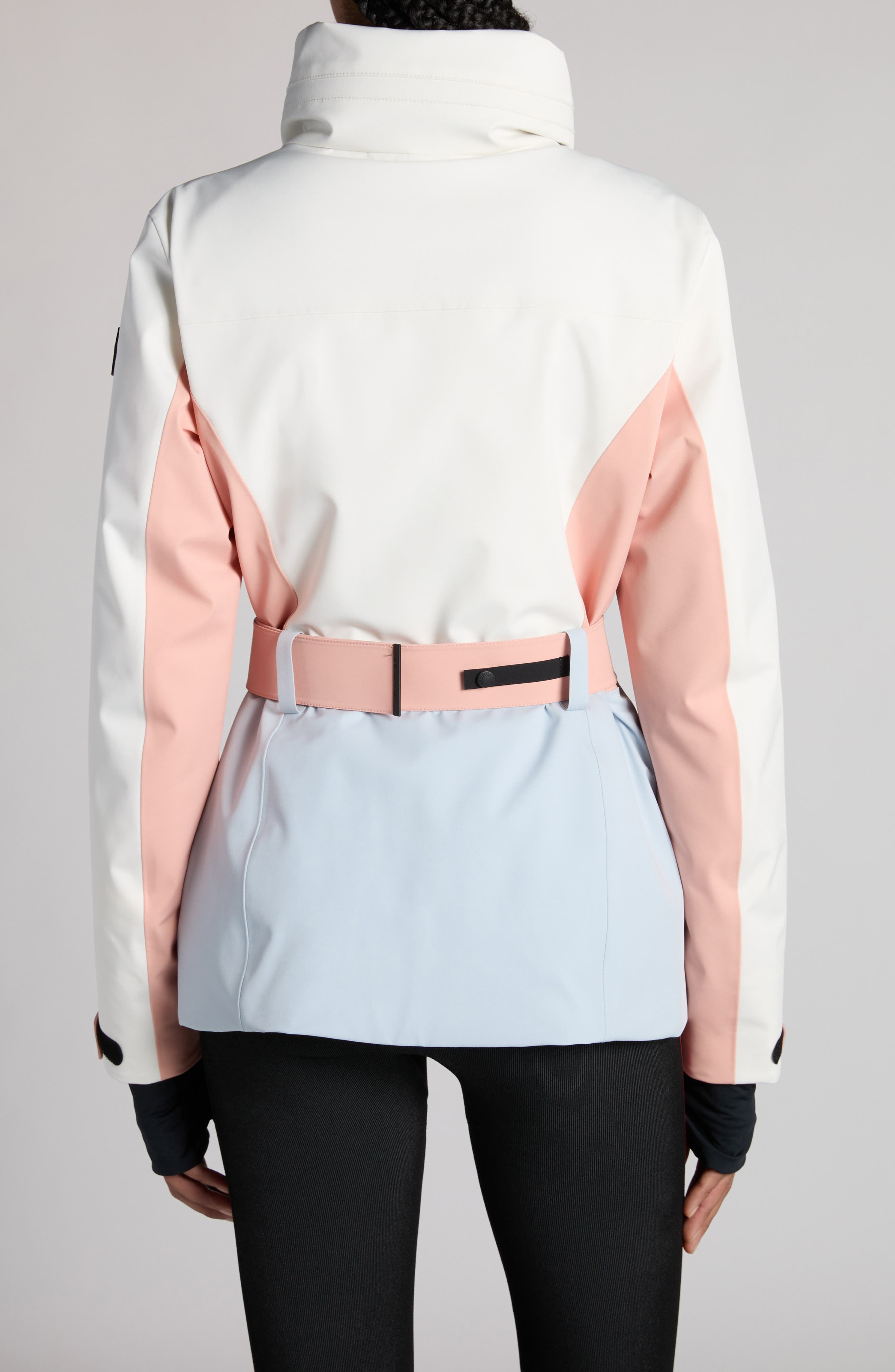Moncler Grenoble Hainets Colorblock Ski Jacket in Talco/Alluminio at Nordstrom - 3
