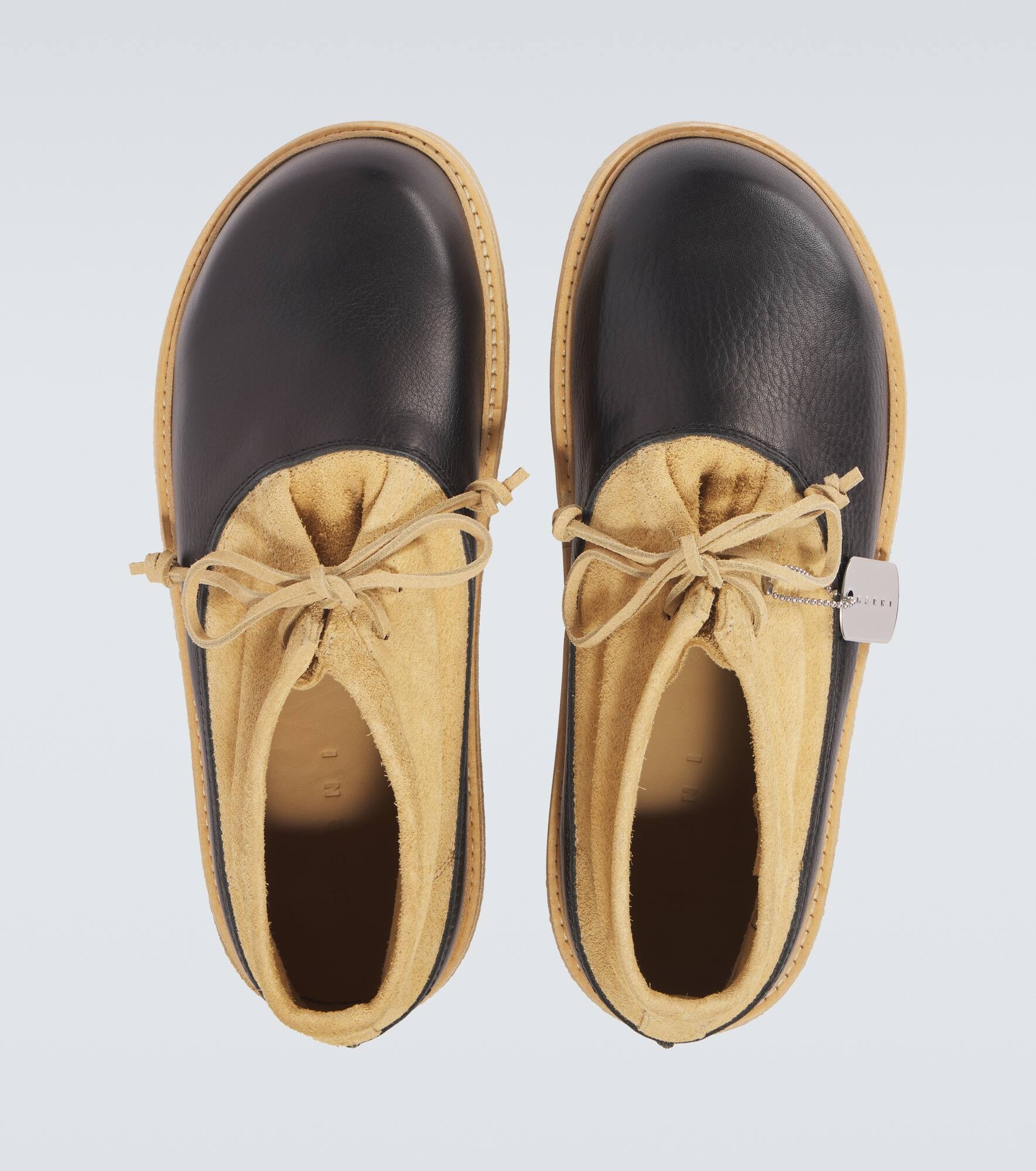 Leather and suede desert boots - 4