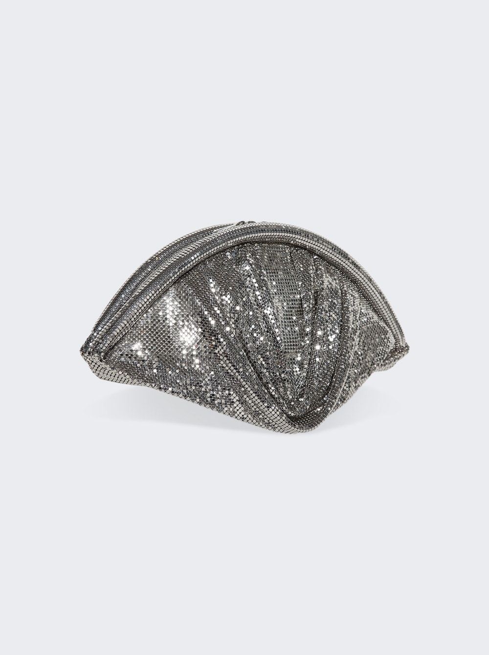 Mesh Pochette Large Evening Clutch Silver - 4