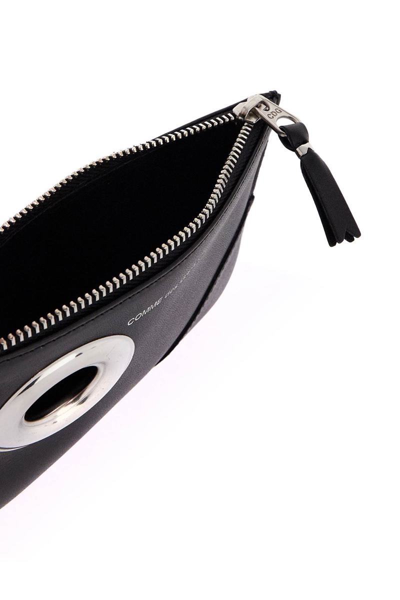 Comme Des Garçons Leather Pouch With Large Eyelet Detail - 2