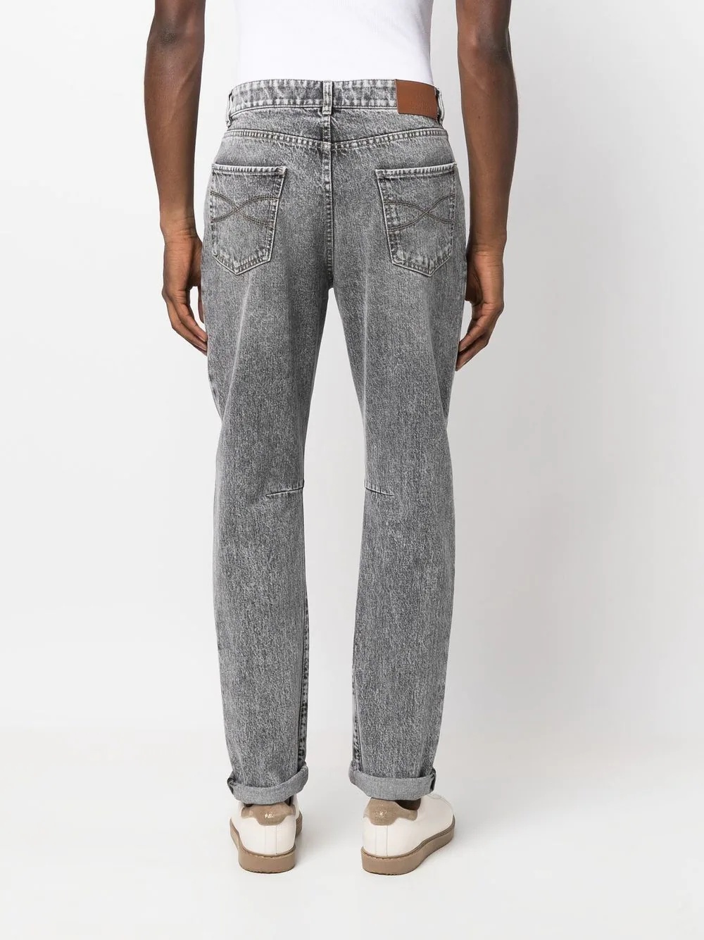 stonewash straight-leg jeans - 4