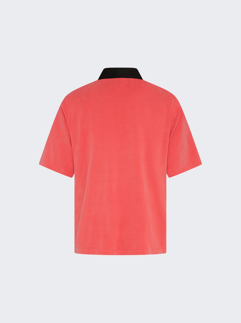 Martine Rose Oversized Short Sleeve Polo Washed Pink outlook