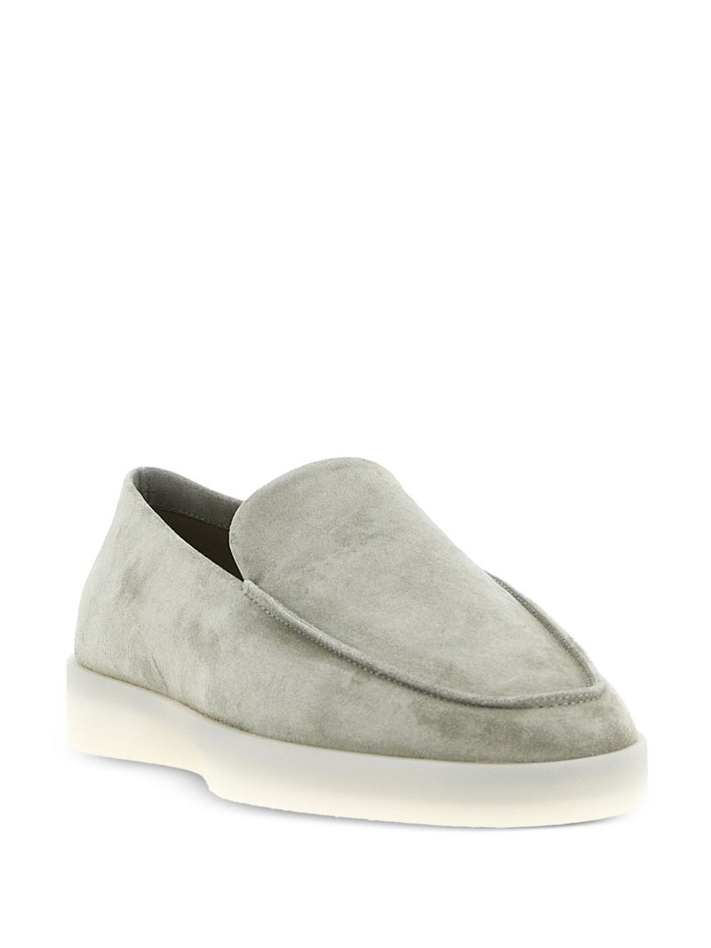 Fear of God suede logo-patch loafers outlook