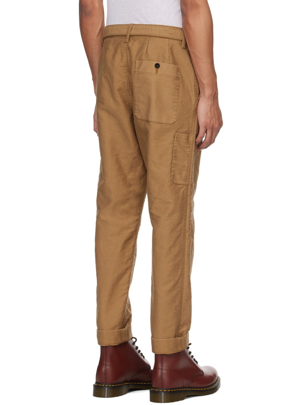 Tan Belted Trousers - 3