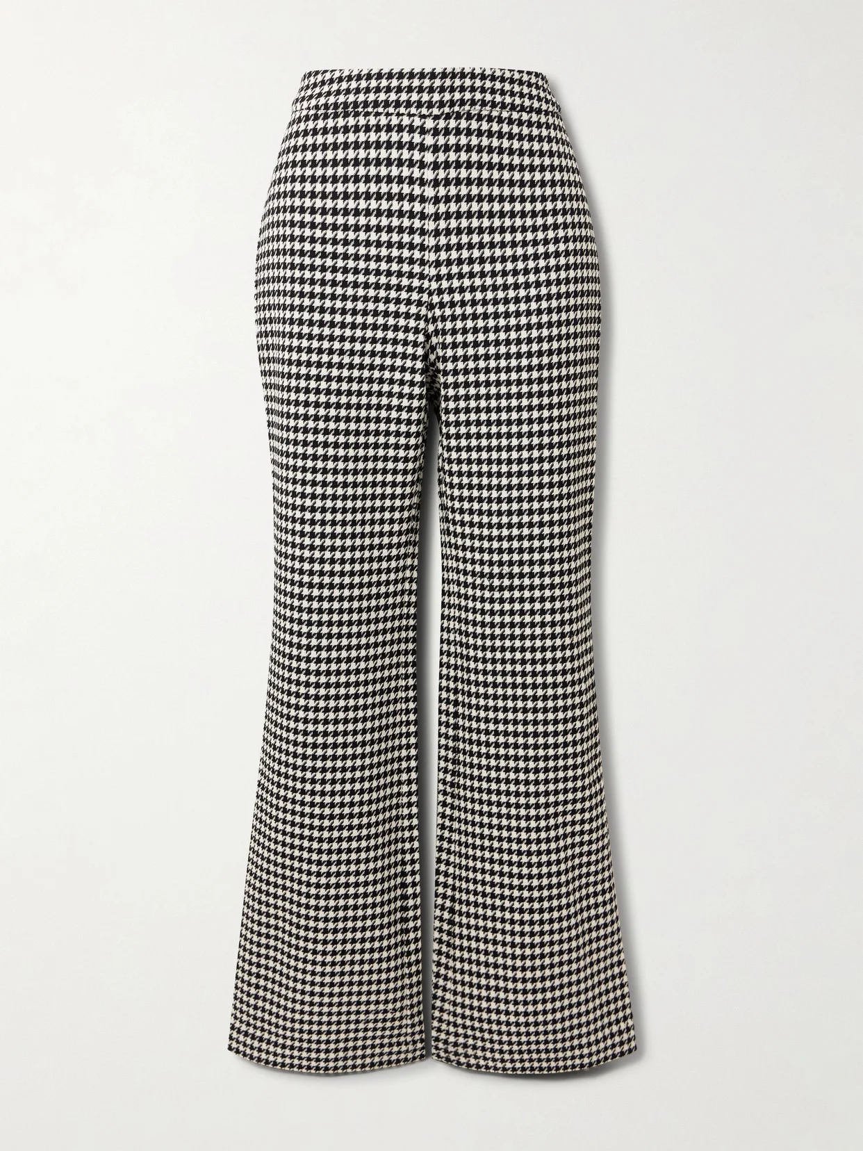 Christopher Houndstooth Wool-blend Wide-leg Pants - 1