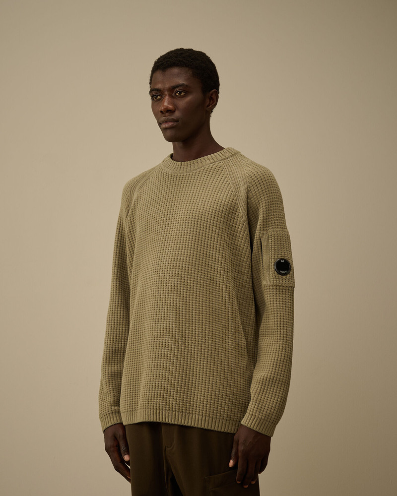 Cotton Chenille Crewneck Lens Sweater 3